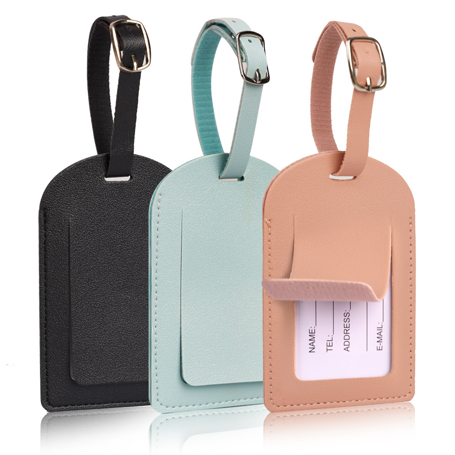 Travel Accessories List - Étiquettes de bagage en cuir PU