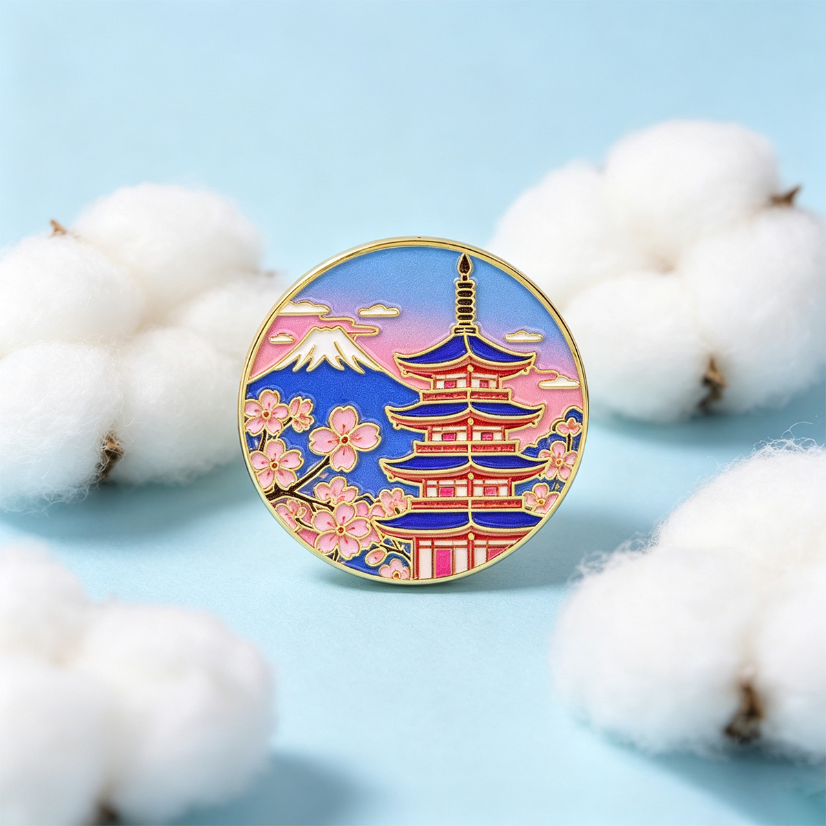 Travel Accessories In Japan - Épinglette en émail Fleur de cerisier