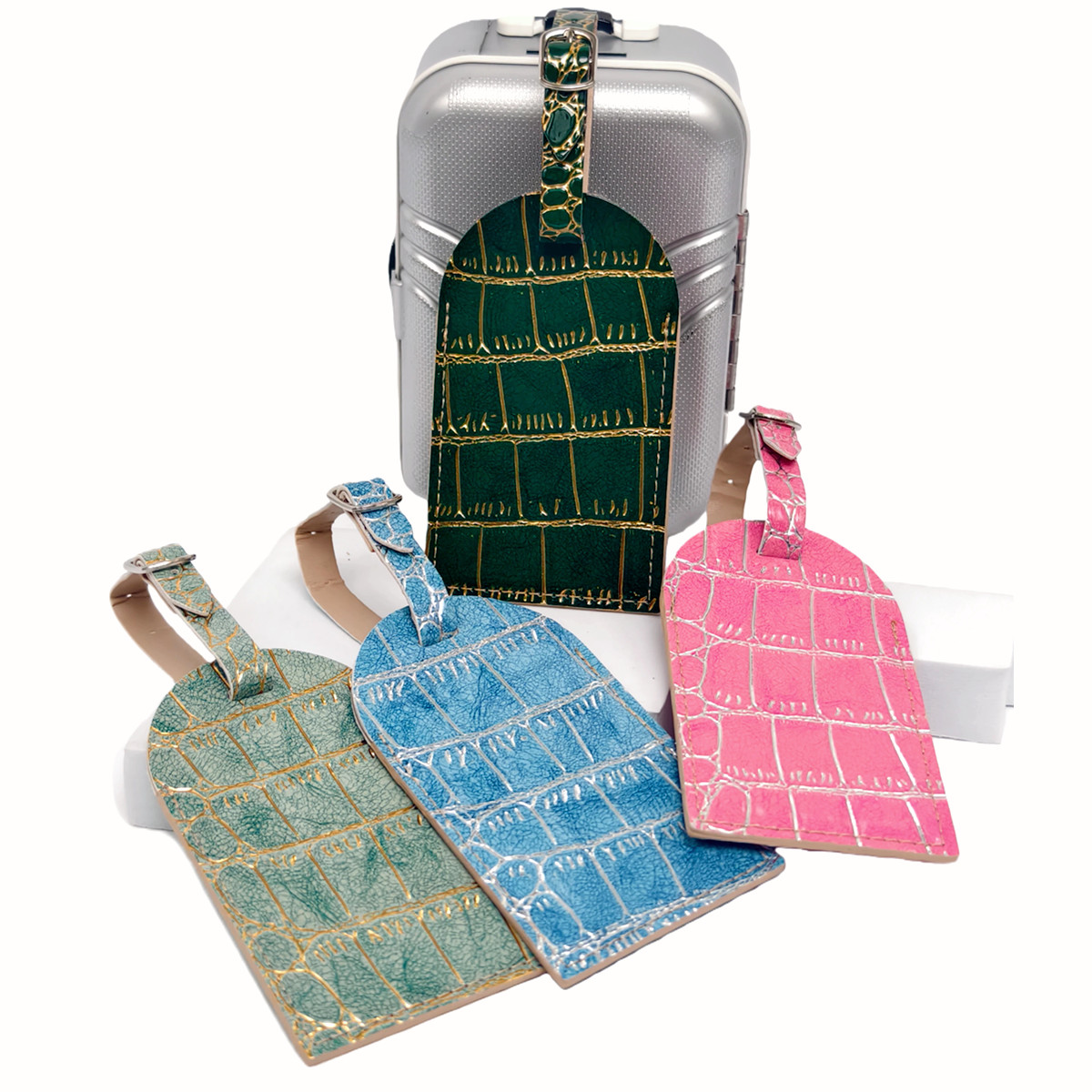 Travel Accessories List - Étiquette de bagage avec bordure de