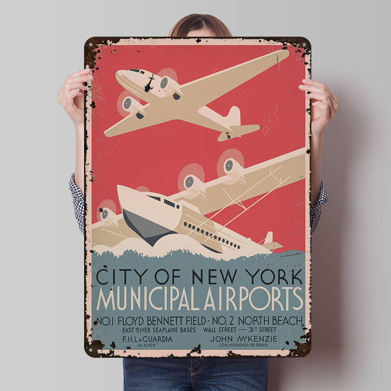 Travel Accessories New York - Affiche imprimée de voyage Vintage des