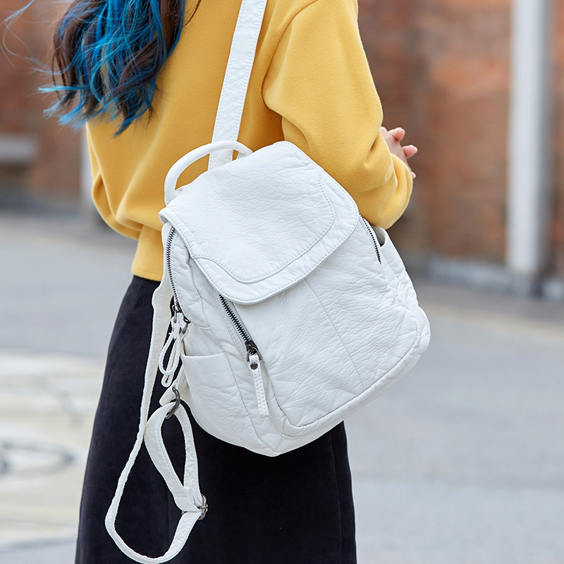 Travel Accessories Leather - Sac à dos en cuir lavé