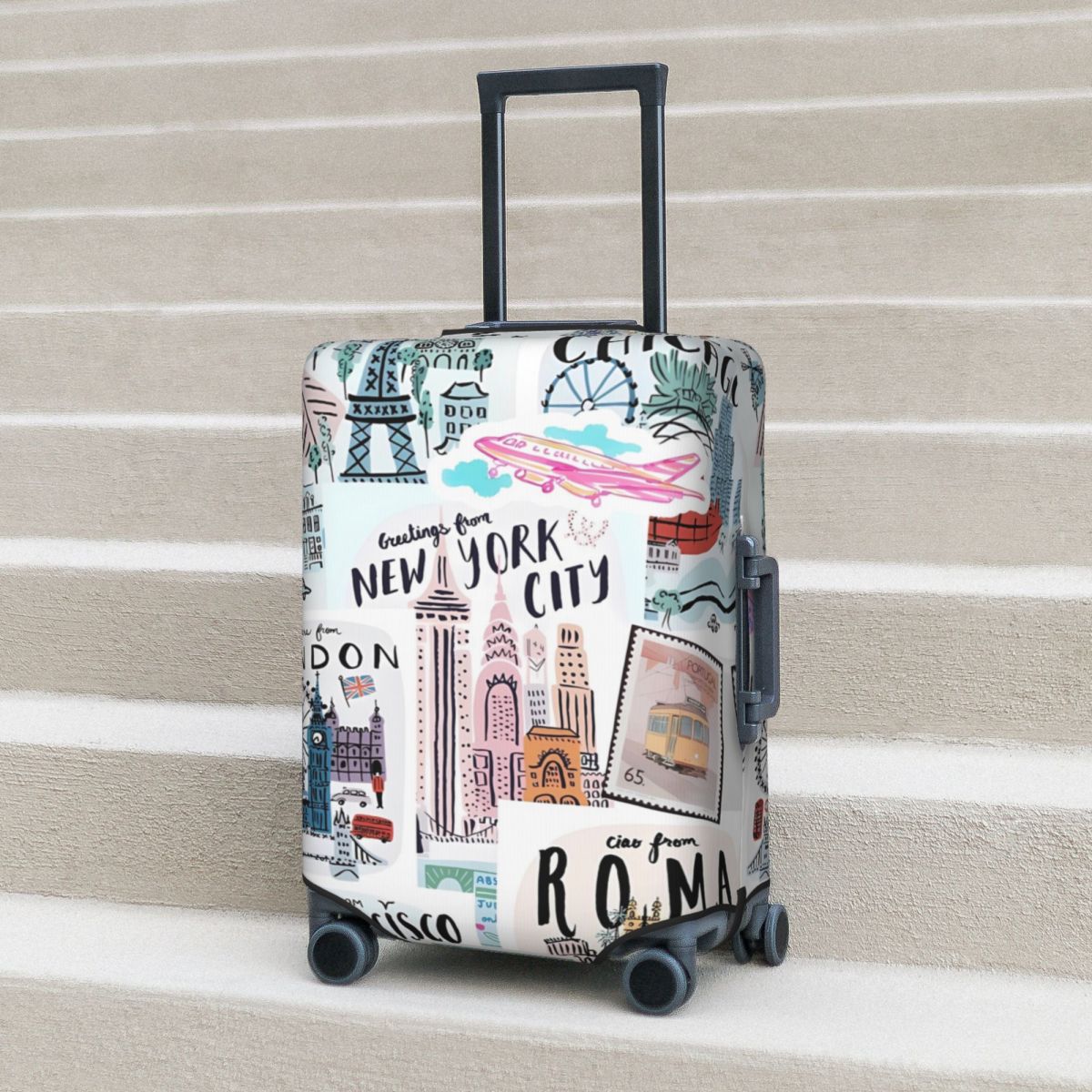 Travel Accessories New York - Housse de valise imprimée de voyage,