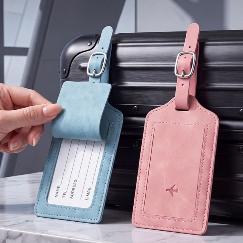 Travel Accessories List - 1 étiquette de bagage en cuir