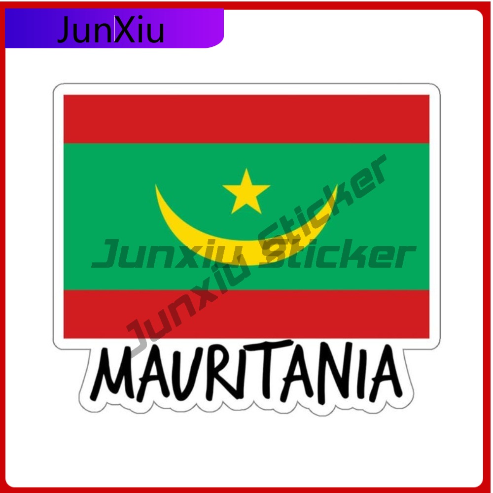 Travel Accessories In Car - Autocollant de voyage drapeau Mauritania, accessoire