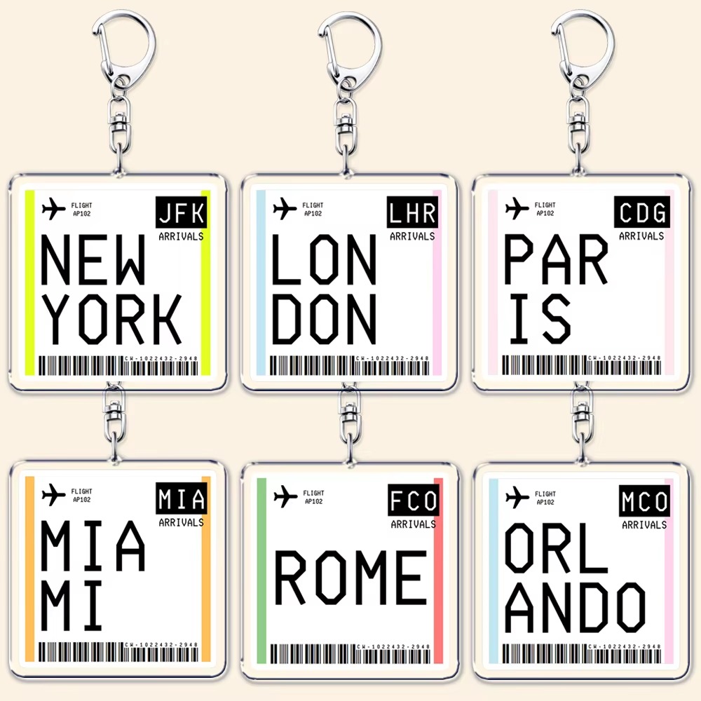 Travel Accessories Plane - Porte-clés Carte d'embarquement de billet d'avion