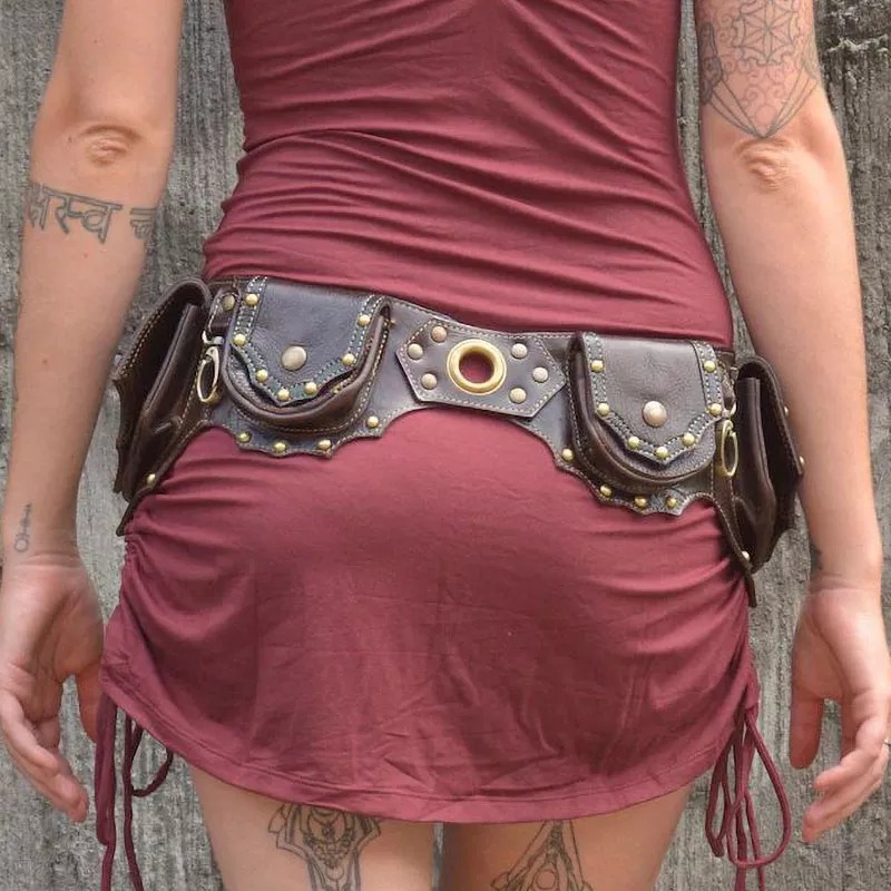 Sac de taille en cuir Steampun - Travel Accessories Hip Belt avis et prix