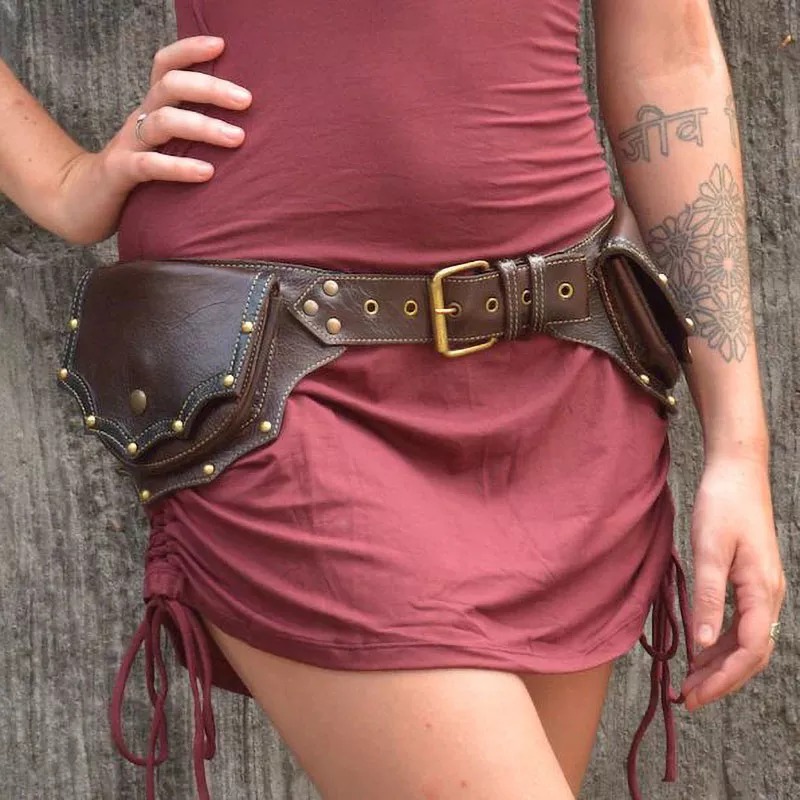 Sac de taille en cuir Steampun - Travel Accessories Hip Belt avis et prix