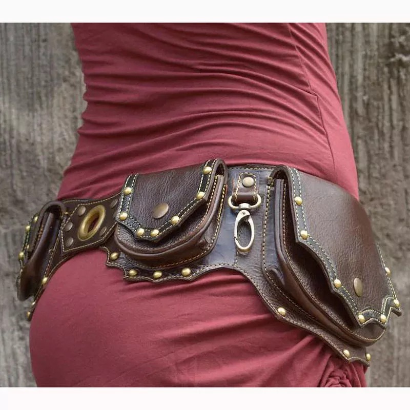 Sac de taille en cuir Steampun - Travel Accessories Hip Belt avis et prix