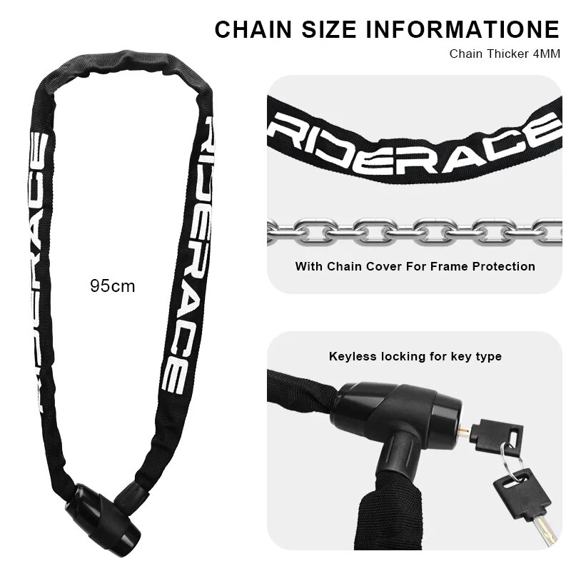 RIDERACE Verrou de Chaîne De V - Cable Lock Combination avis et prix