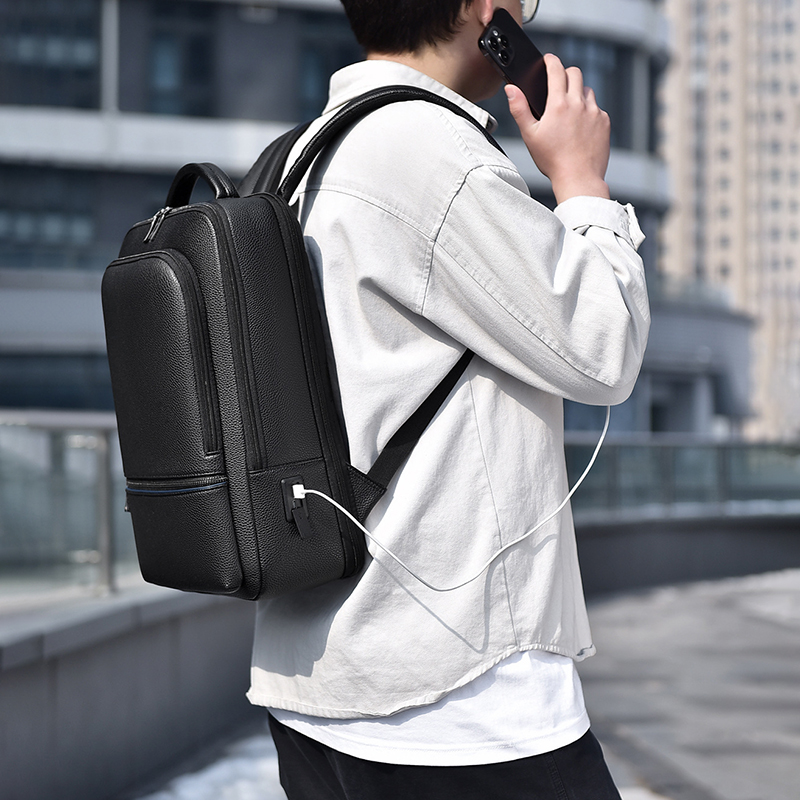 Sac à dos en cuir PU pour homm - Travel Accessories Leather avis et prix