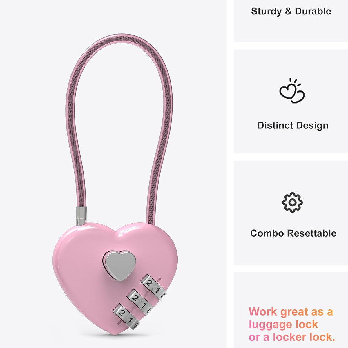 Cadenas à combinaison à 3 chif - Cable Lock Combination avis et prix