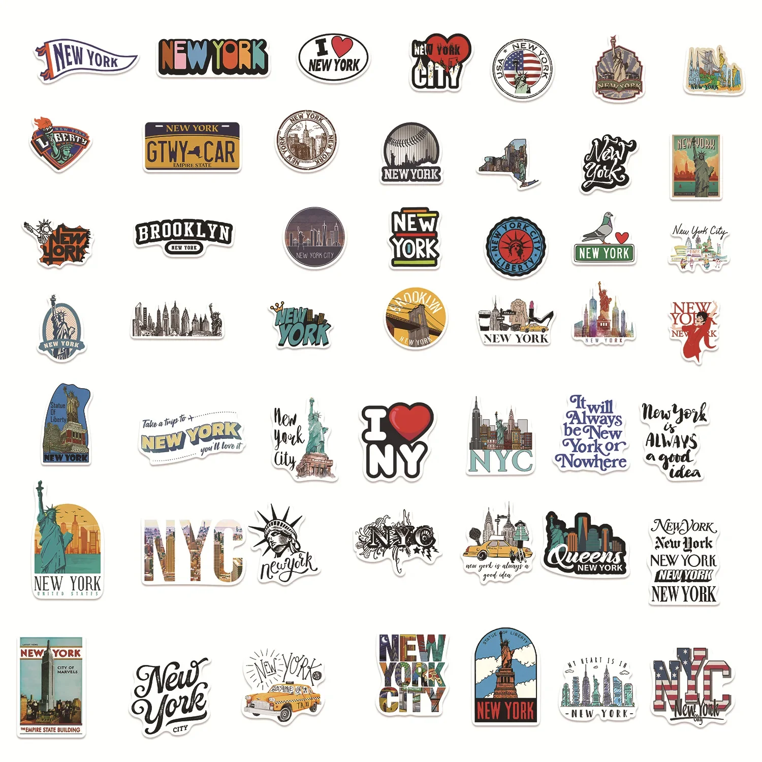 50/100 pièces mignon New York  - Travel Accessories New York avis et prix